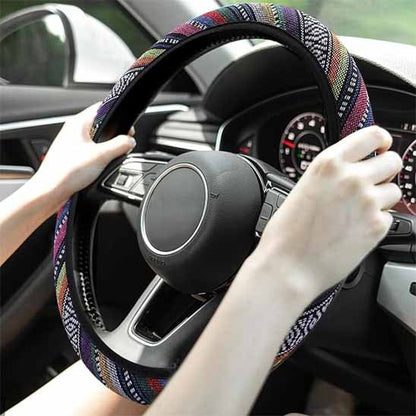 Couvre volant tissu lin